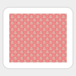 Pink Piggy Pattern Sticker